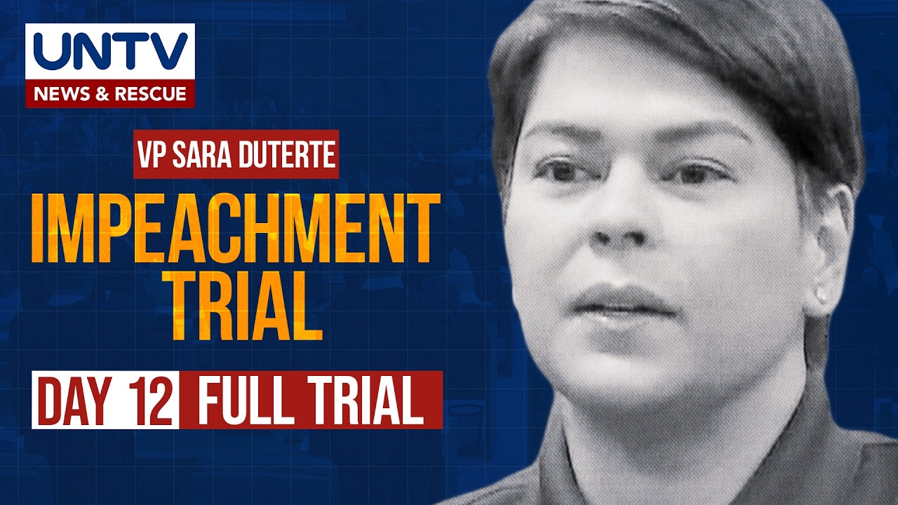 FULL TRIAL: Impeachment Trial of VP Sara Duterte, Day 12 &ndash; August 4, 2026