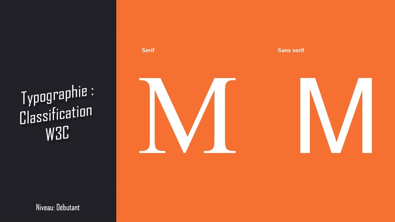 Typographie - La classification W3C