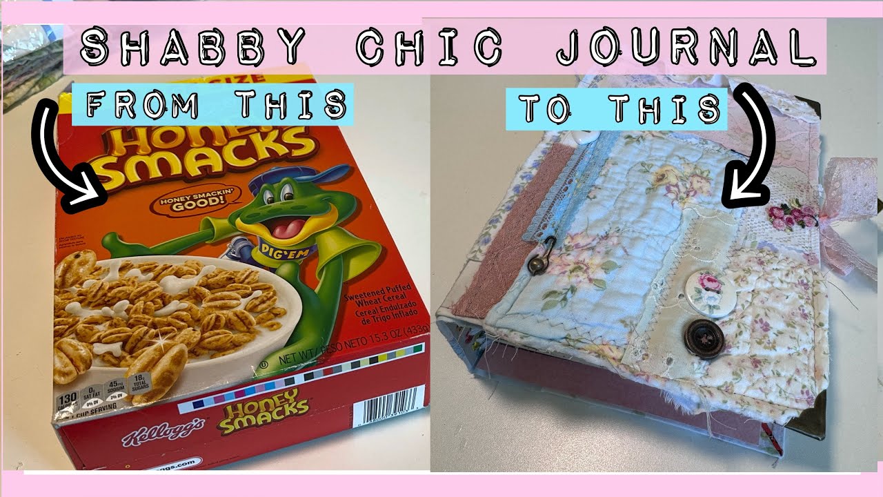 Shabby chic junk journal using a cereal box // full tutorial