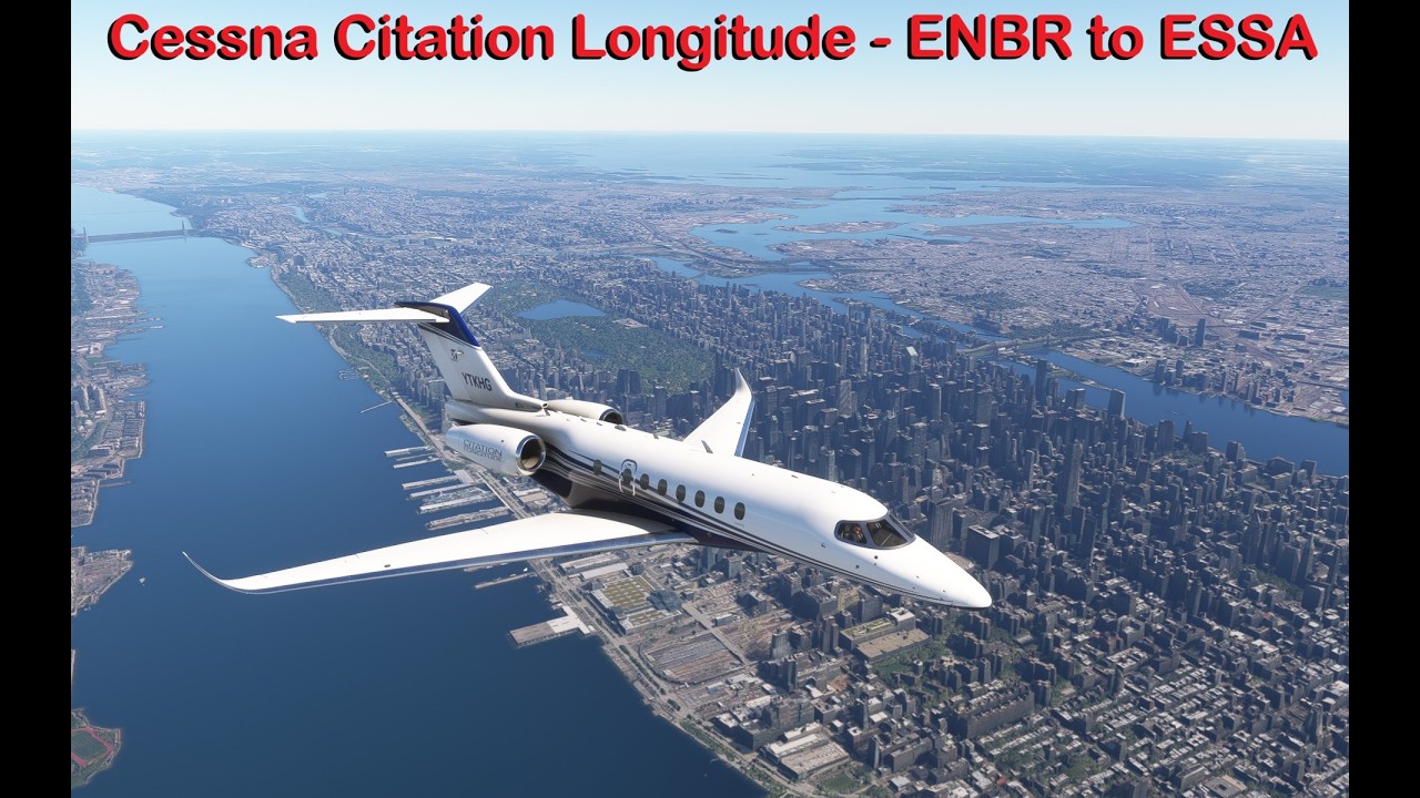 MSFS 2020, KHG Ep 167 - Cessna Citation Longitude - Bergen to Stockholm