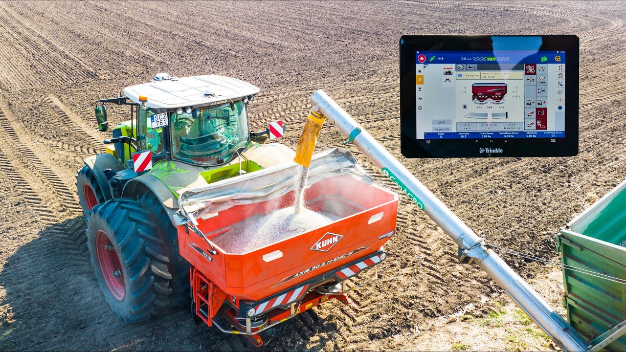 Műtrágyaszórás 2023 | KUHN AXIS 50.2 | Hergevica Kft. | Spreading fertilizer