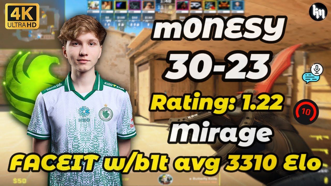 m0NESY (30-23) w/b1t avg 3310 Elo (mirage) | Dec 20, 2025 #cs2 #m0nesy