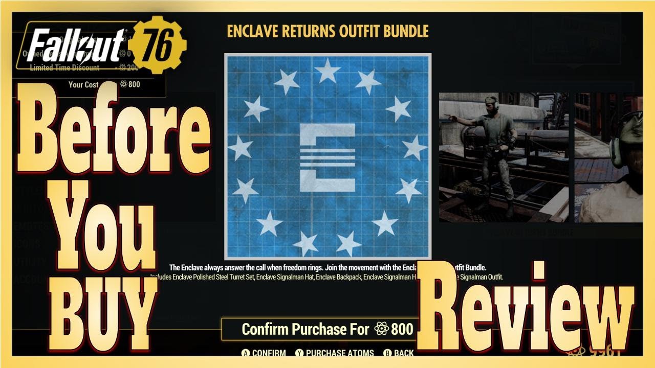 Fallout 76 Enclave Returns Outfit Bundle Review