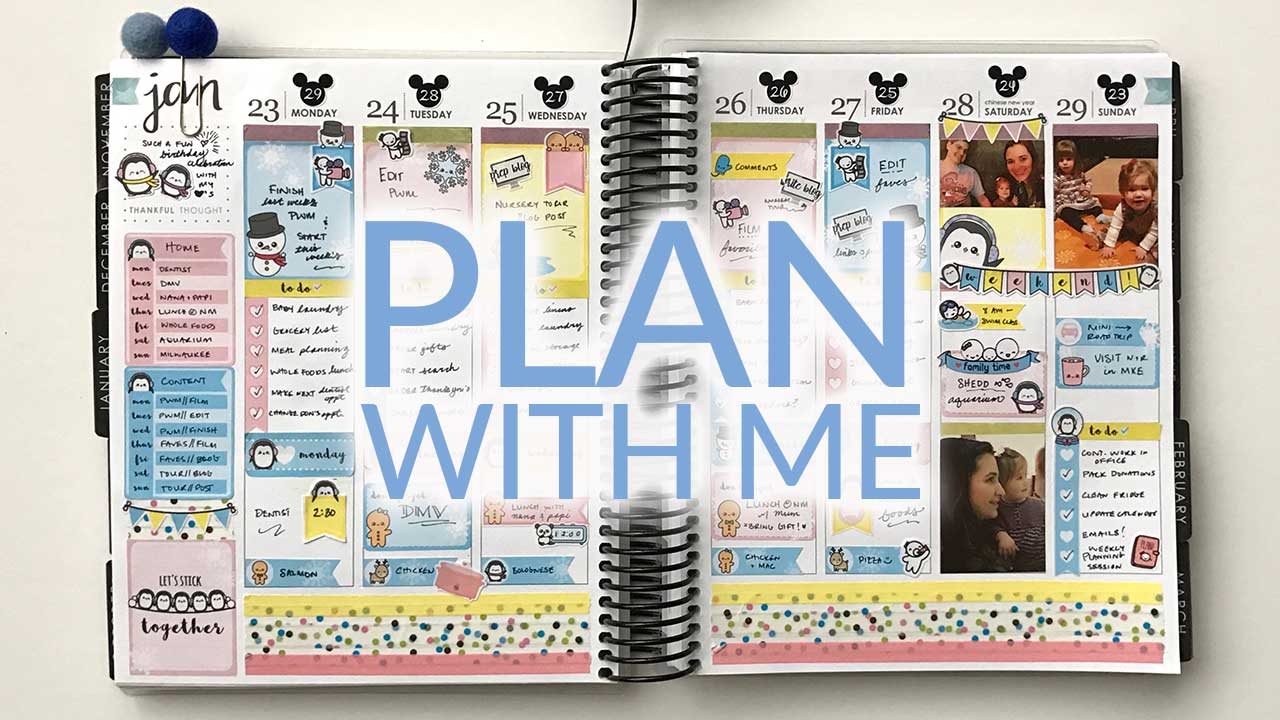 Plan With Me | Erin Condren Life Planner | Stick With Me Shop // Let It Snow