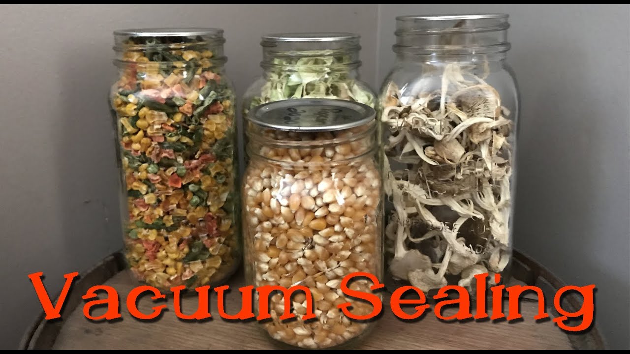 Vacuum Sealing Dry Goods in Mason Jars