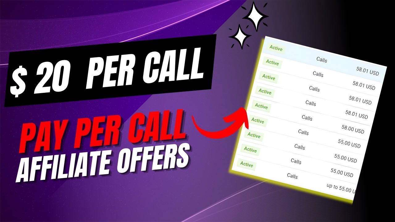 Pay Per Call Affiliate Marketing. Pay Per Call Offers - $20 Per Qualified Call. #paypercall