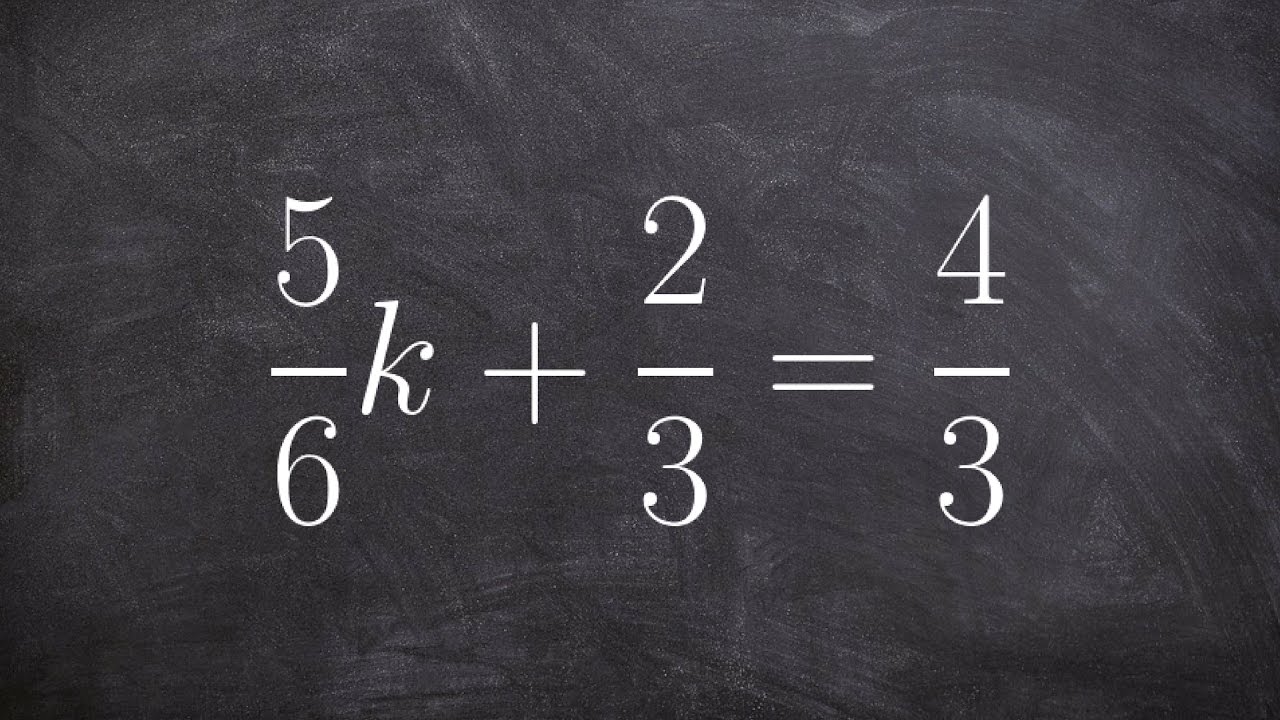 How to solve a two step equation with fractional coefficients