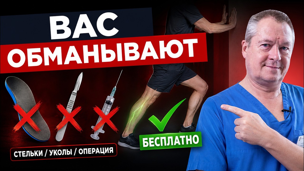 Боль в пятке &mdash; это не шпора: врач раскрывает настоящую причину и лечение за 2 минуты