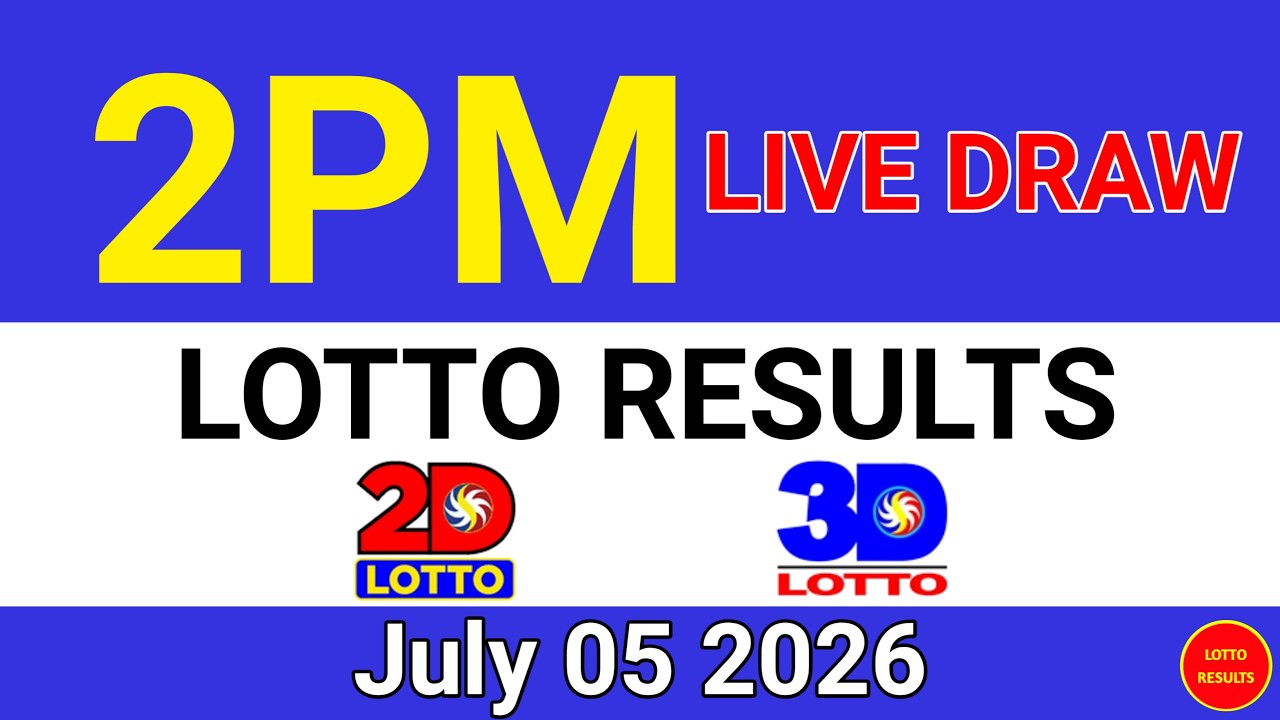 Lotto Result Today 2pm Draw July 05, 2026 Swertres Ez2 PCSO Live Result