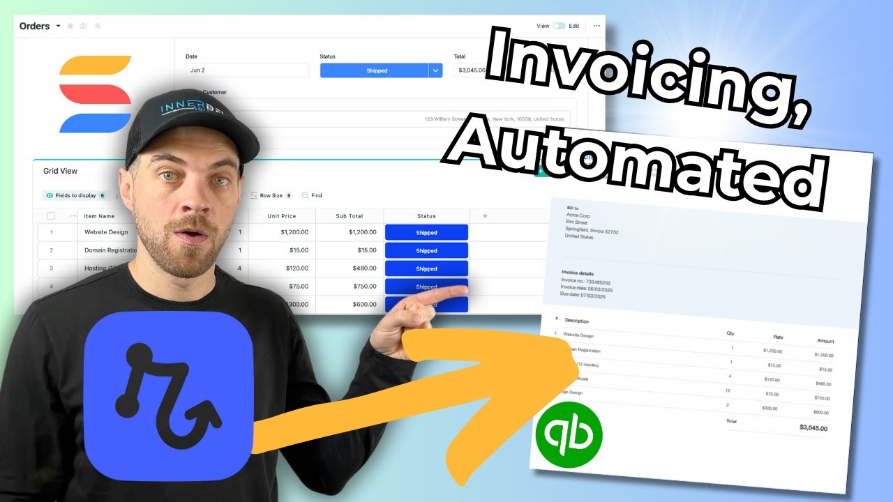 Automate QuickBooks Invoices with SmartSuite + Relay