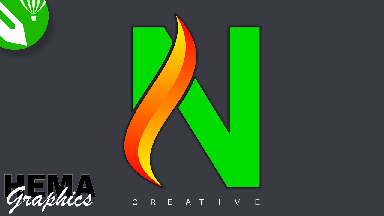 Coreldraw Tutorial - Professional N Logo Design | Text Logo Design In Corel Draw Tutorial