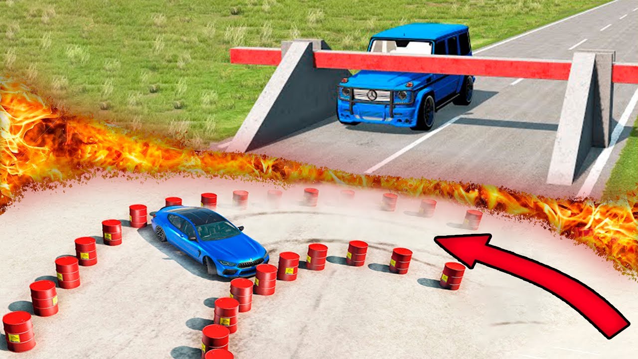 Drift Cars vs Explosive Barrels vs Cars vs Limbo | BeamNG Drive Car Crashes With Huge Explosions