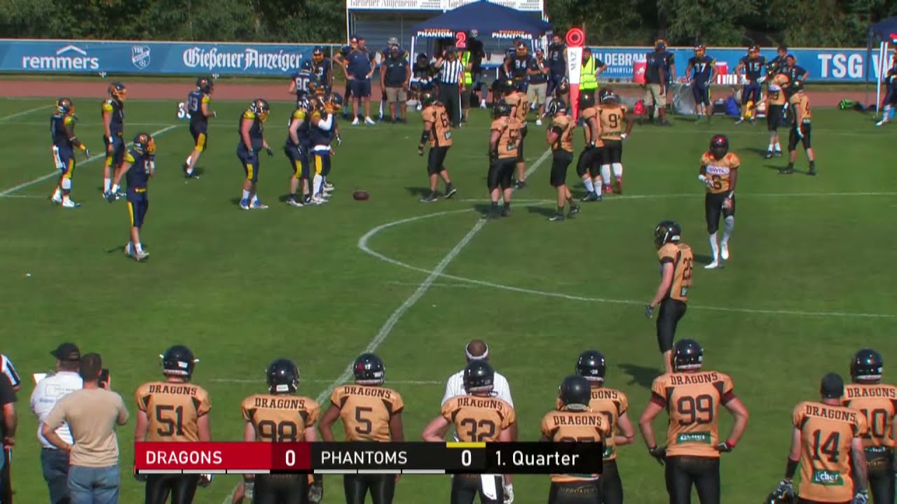 GFL II Süd Gießen Golden Dragons vs Wiesbaden Phantoms