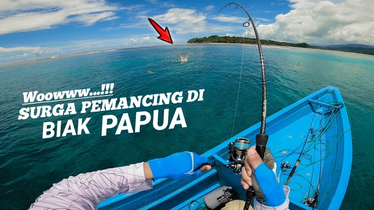 #1 BANYAK IKAN BESAR DI SINI.‼️| SURGANYA PEMANCING DI BIAK PAPUA. JORAN SAMPAI MELENGKUNG TAJAM‼️