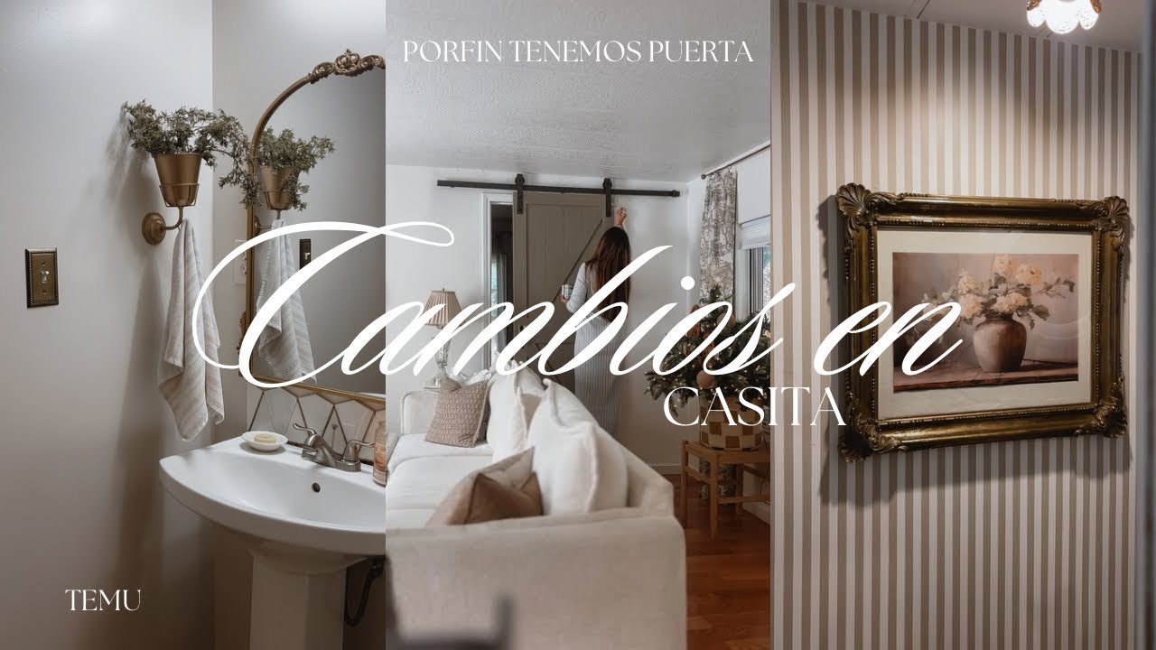 Cambios en mi casita |🛁 Transformando mi baño pequeño con TEMU | NUEVA PUERTA y MAS🚪| Ana Quintero