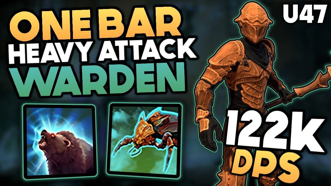 122k DPS One Bar Warden Subclass Heavy Attack Build - Best Magicka Warden Build ESO Update 47