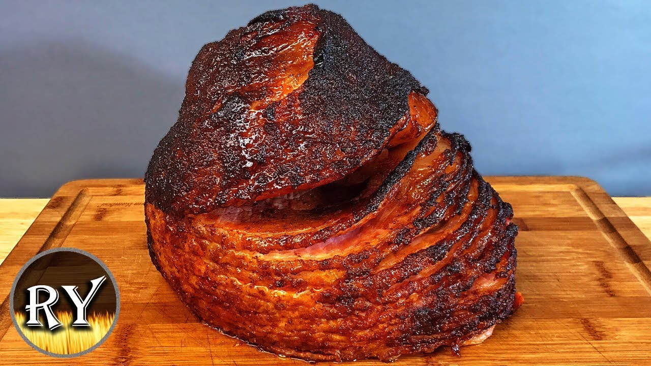 Double Smoked Bourbon Honey Ham On The Oklahoma Joe's Highland