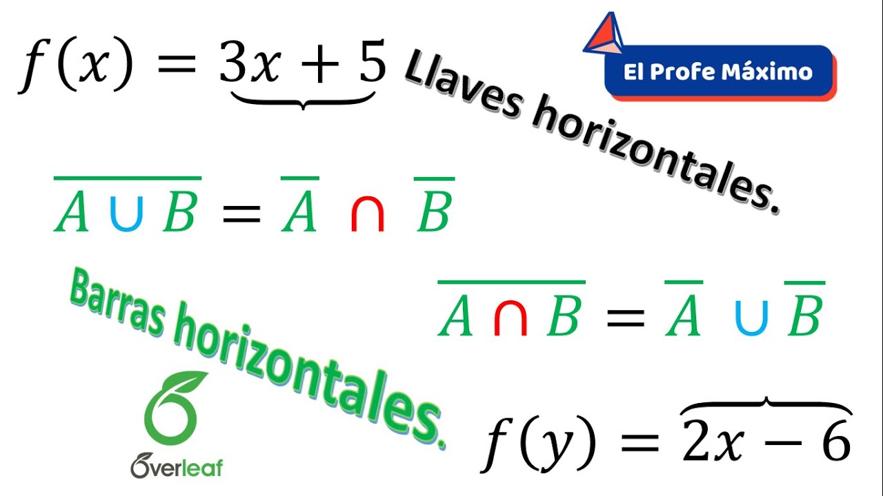 Barras y llaves horizontales en overleaf.