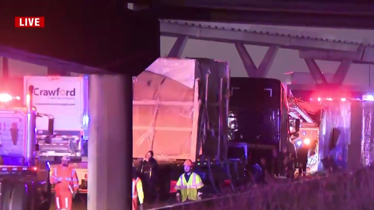 Crash leaves debris on road, causing delays