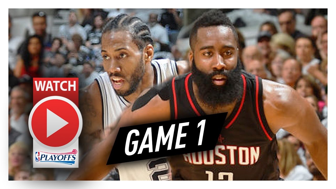 James Harden vs Kawhi Leonard Game 1 MVP Duel Highlights (2017 Playoffs WCSF) Spurs vs Rockets