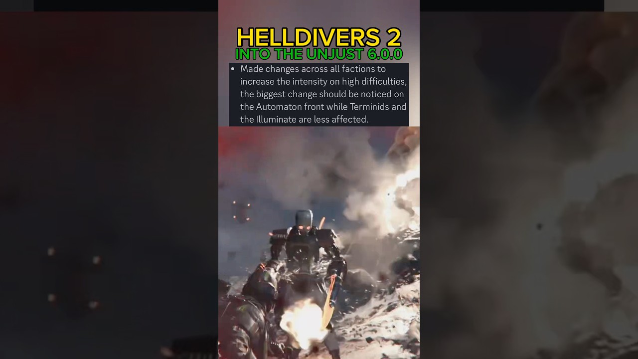 Intensity Increased On Higher Difficulties After Patch Update 6.0.0 - Helldivers 2