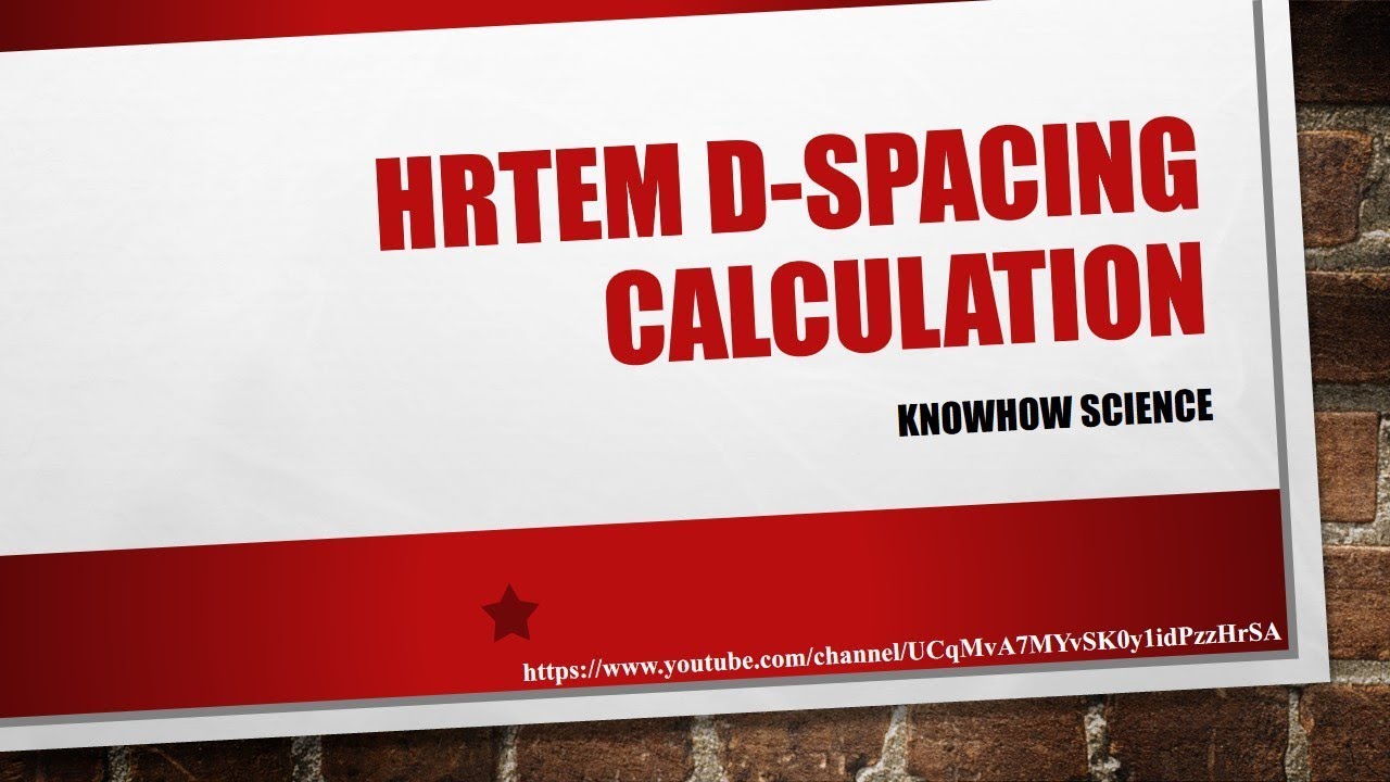 HRTEM d spacing calculation tutorial