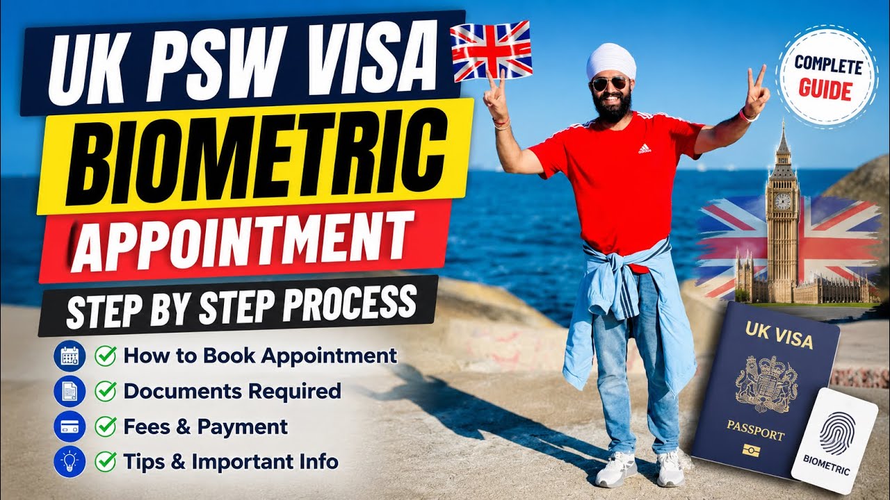 How to book appointment for biometrics for Psw UK