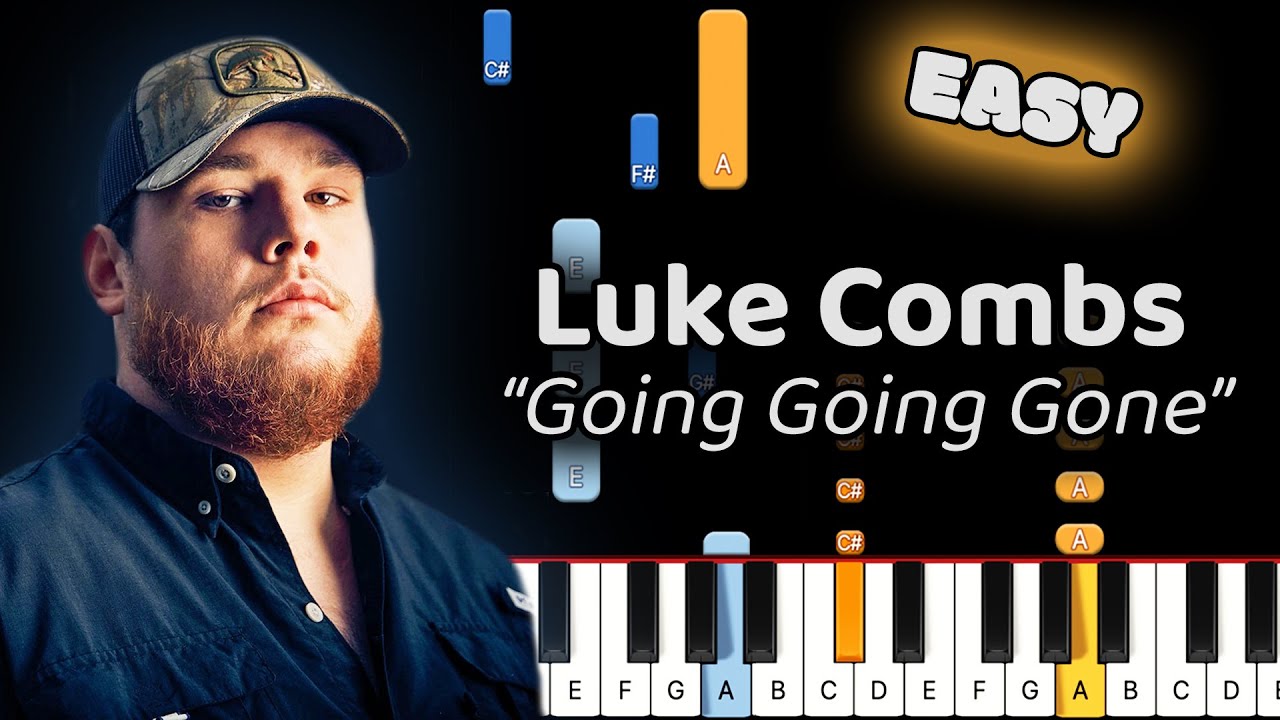 Luke Combs Going Going Gone Piano Tutorial! (Easy)