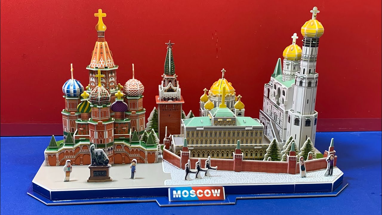 DIY Craft Instruction 3D Puzzle Cubicfun MOSCOW