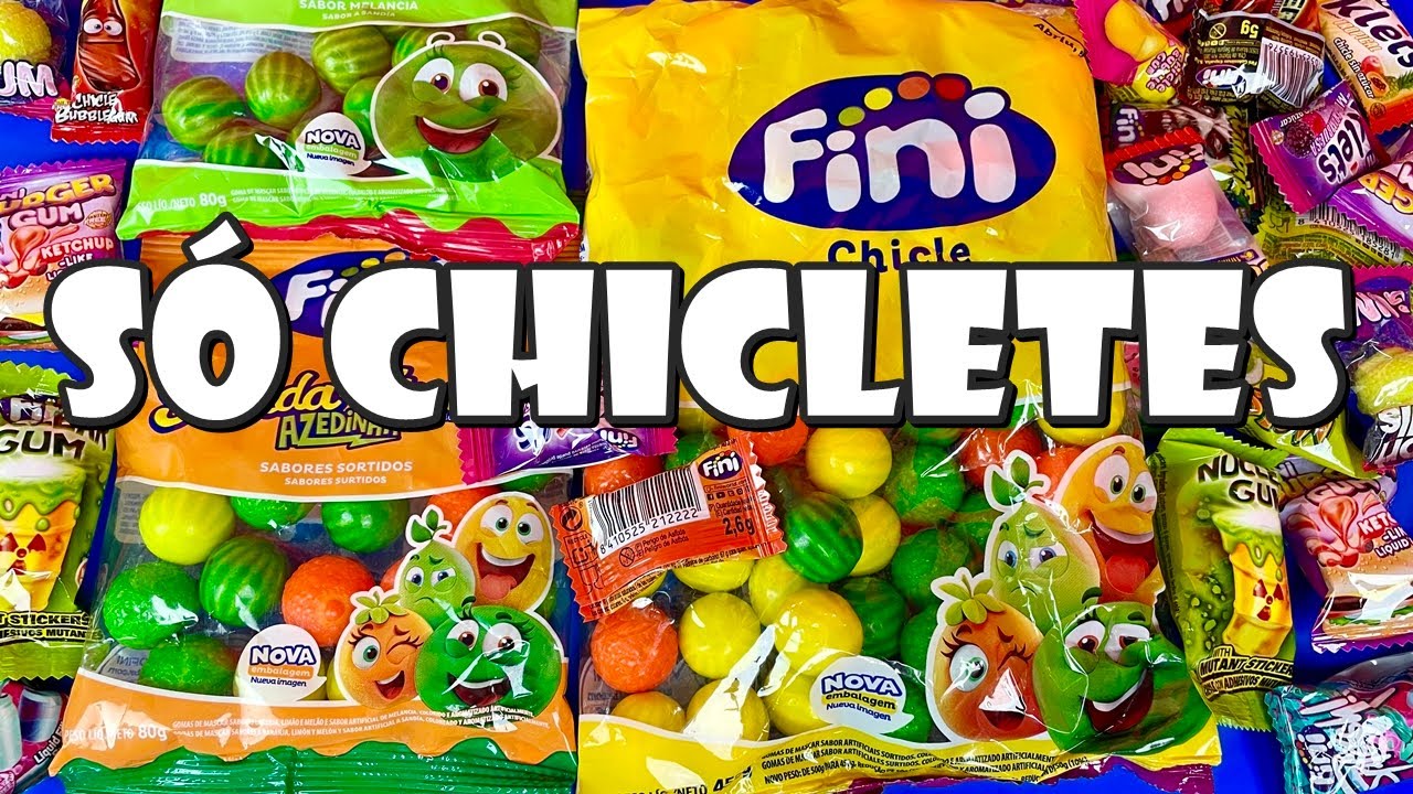 Chicletes FINI Muitos Tipos e Sabores Experimentando