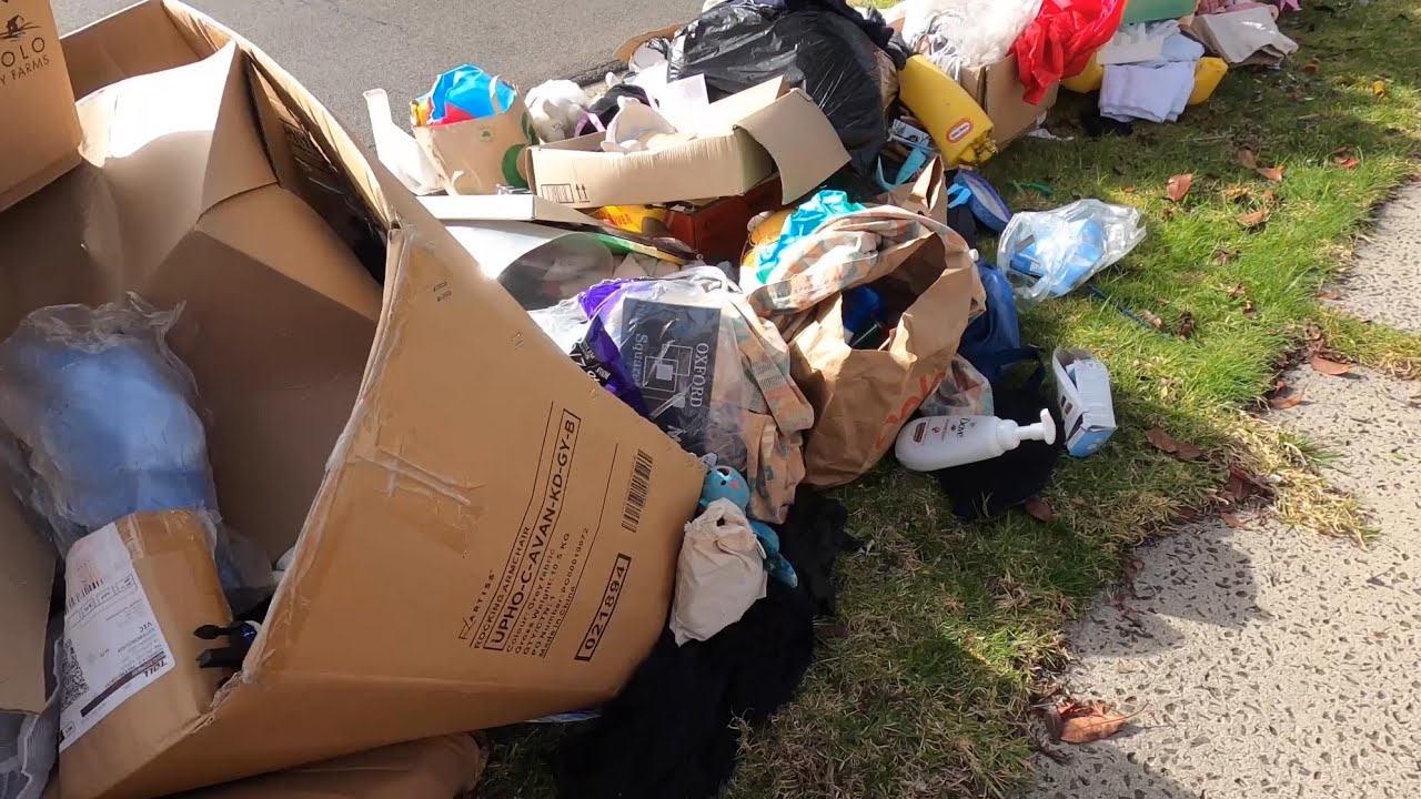 Trash Picking the leftover piles!
