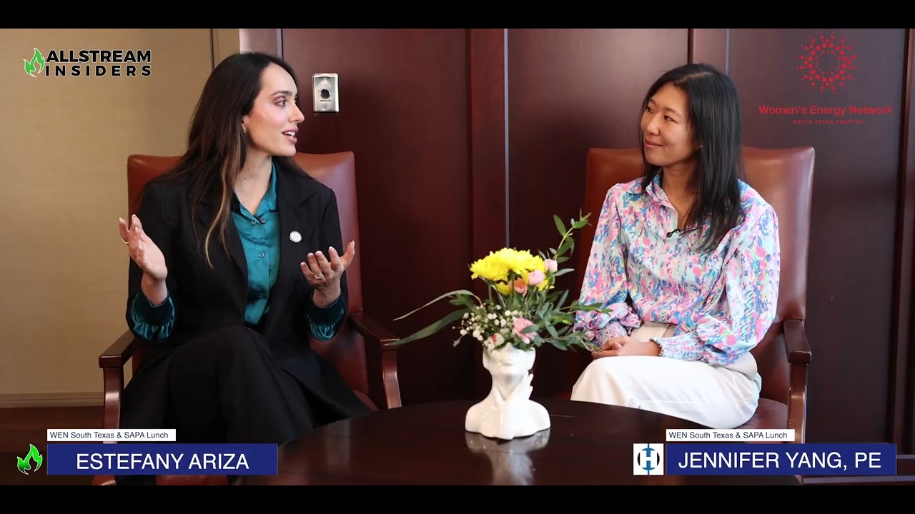 Allstream Insiders at WEN South Texas SAPA Meeting Estefany Ariza w/ Jennifer Yang of Howard Energy