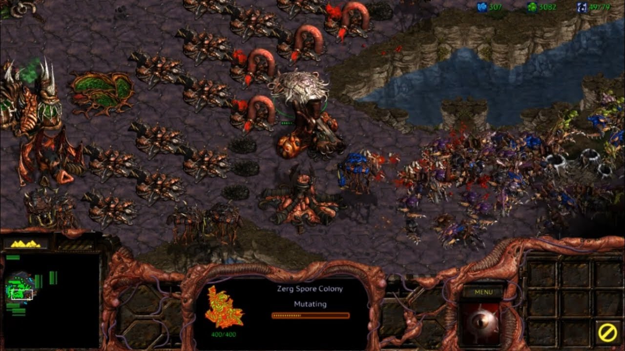 StarCraft Remastered 1 Zerg vs 7 Zerg (vs 7 computers) Big Game Hunters 1v7 스타크래프트 리마스터