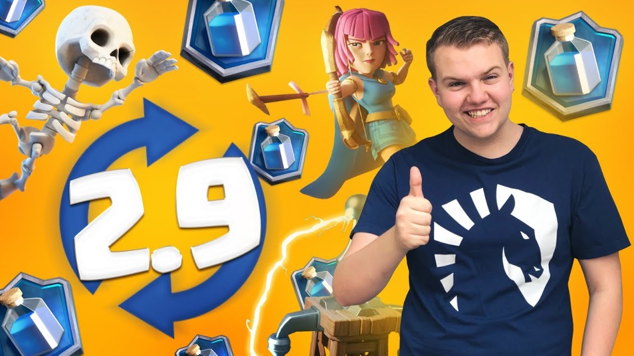 INSANE CYCLE! 2.9 X-Bow Cycle Deck LIVE Ladder Gameplay - Clash Royale