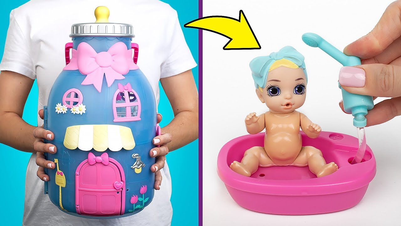 فتح دمية Baby Born Surprise : مجموعة ألعاب المنزل على شكل زجاجة!