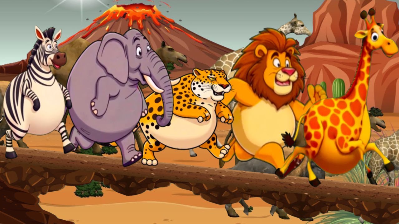 Fat Safari Animal Sounds Song| Safari Animal Sounds For Kids| Animals Song For Baby| kids Song
