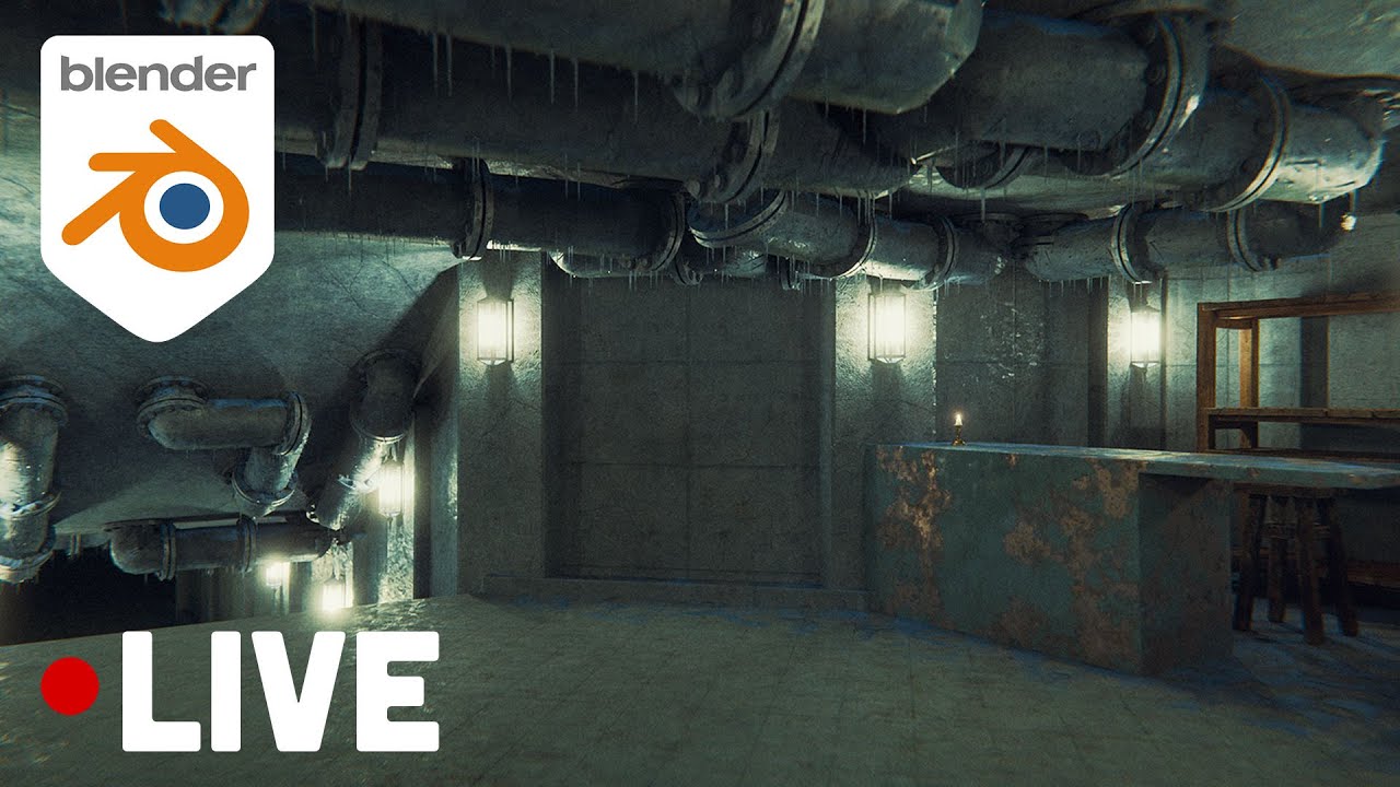 Blender Steampunk Interior Scene