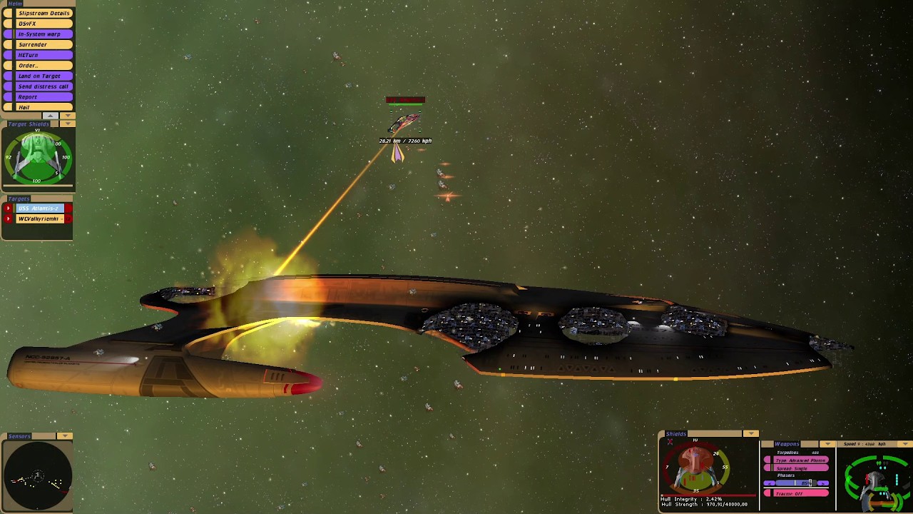 Argonaut Class vs Akira Class Duo | KM | Star Trek Bridge Commander