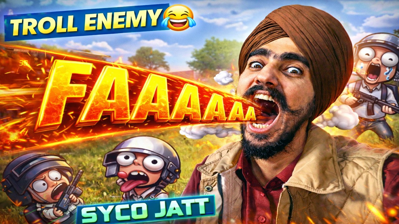 TROLL ENEMY 😂 FAaaa Moment in BGMI | Syco Jatt Rage Funniest Ever! 😱🔥#bgmilive