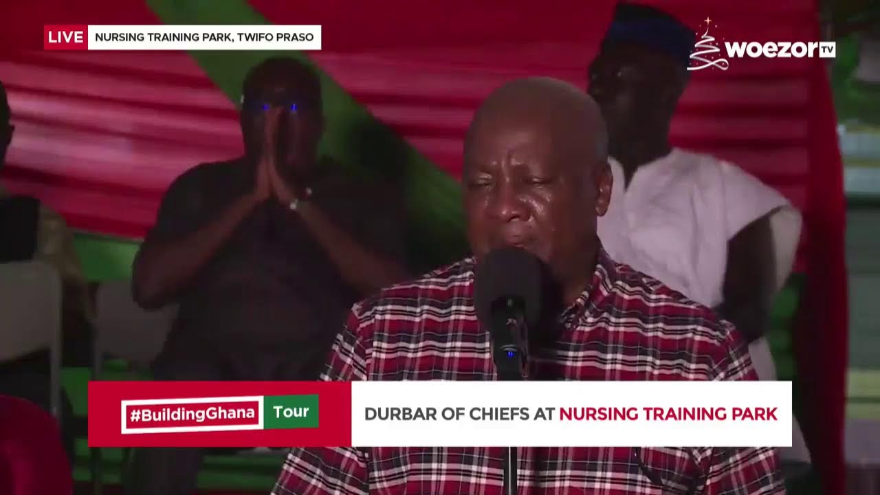 LIVE NOW | #BuildingGhanaTour Durbar of chiefs at Nursing Training Park, Twifo Praso | WoezorTV LIVE