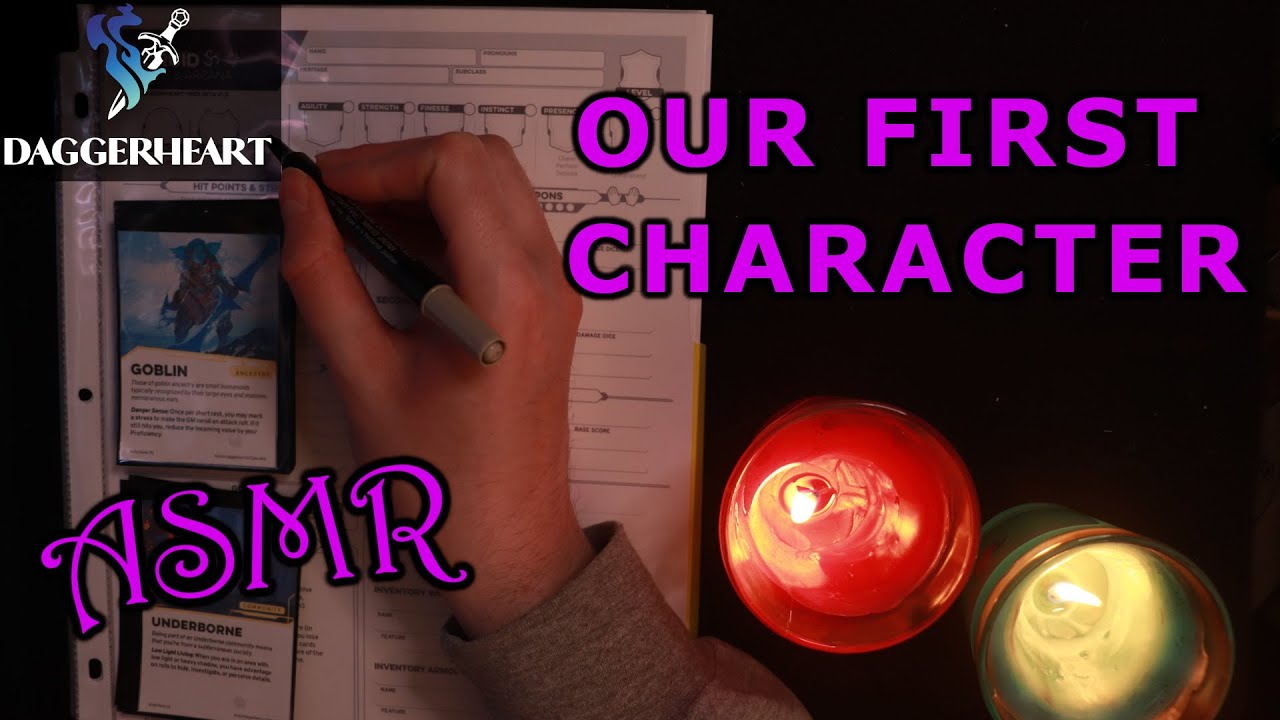 Daggerheart ASMR | Making our FIRST Daggerheart character - part 1