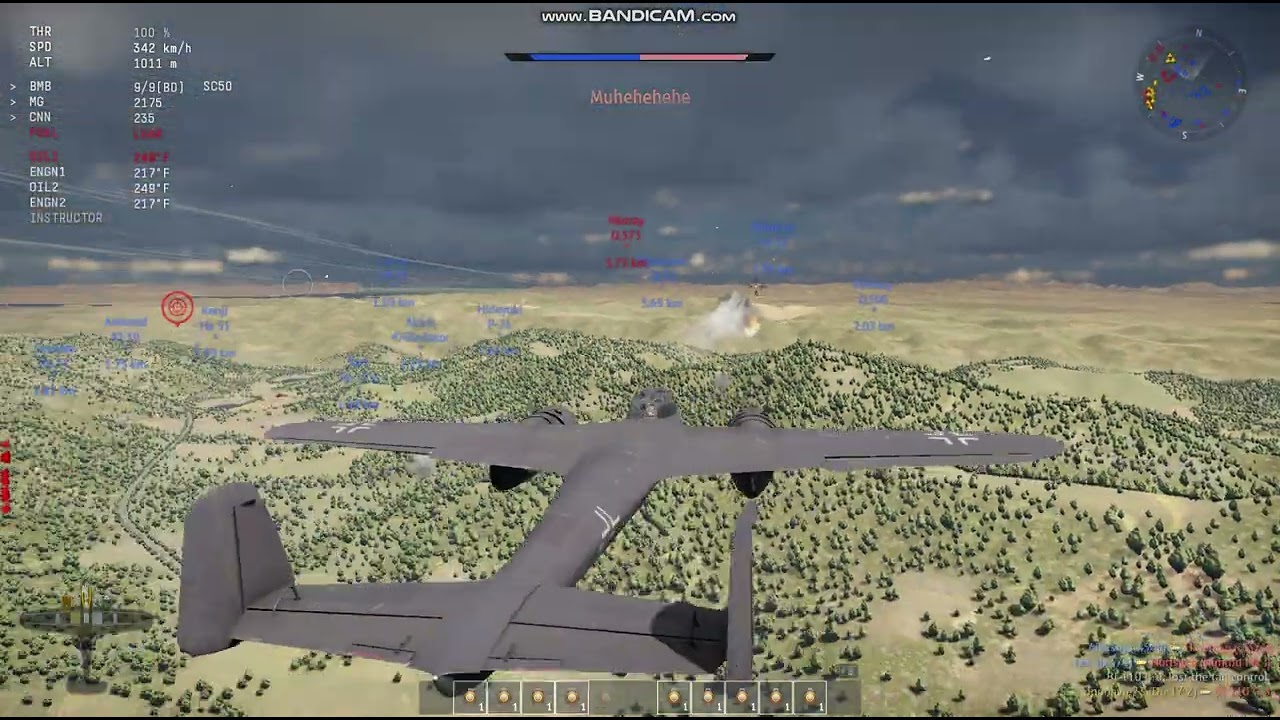 another playing war thunder custom session video
