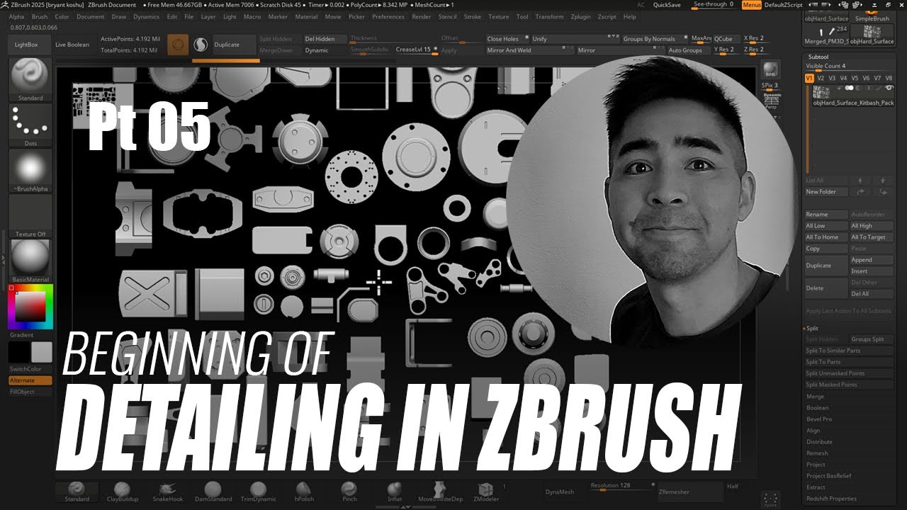 Part 05: Beginning of Detailing in Zbrush