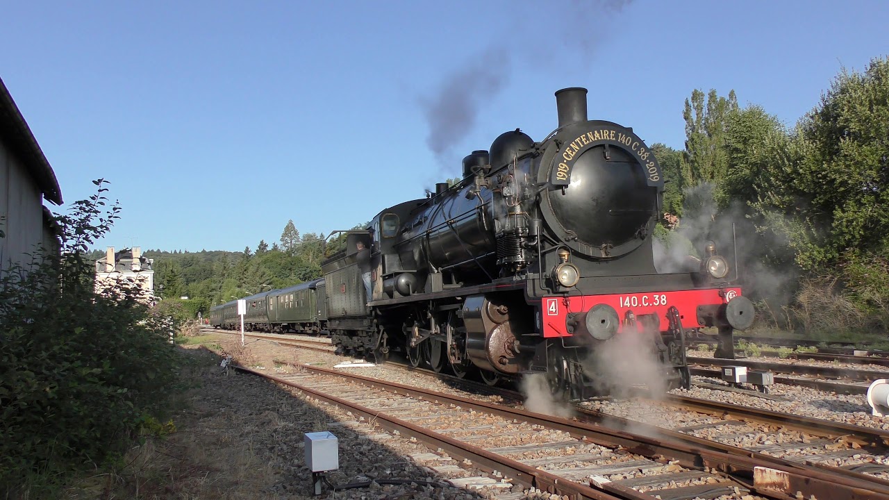 Le 8 septembre 2019 avec la 140 C 38 entre Limoges et Bugeat
