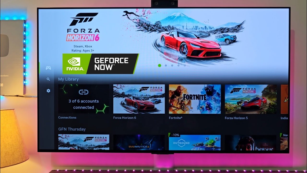 Forza Horizon 6 Nvidia GeForce Cloud Gaming on TV