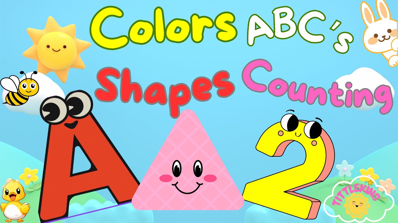 Learn Colors, Counting, ABC’s, Shapes, Nursery Rhymes & More! #toddlerlearning #baby #tittlekins 🥰