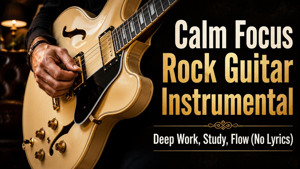 Calm Focus Rock Guitar Instrumental | Deep Work, Study, Flow (No Lyrics)