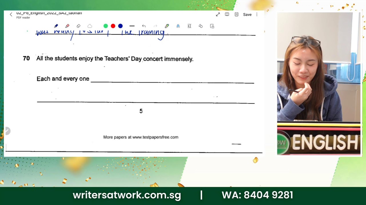 Teaching 2022 Tao Nan P6 Prelim Eng Paper