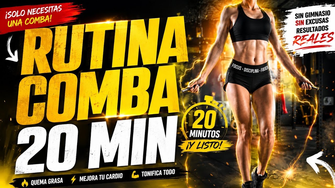 🔥 20 Minutos HIIT con Comba – Quema Grasa Saltando a la Cuerda