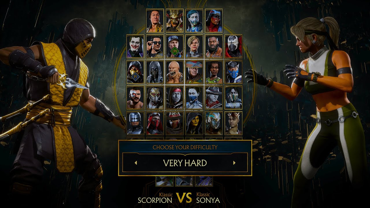 Mortal Kombat 11 | «Классический» Скорпион против «Классической» Сони Блейд (ОЧЕНЬ СЛОЖНО) (MK11)